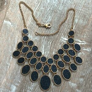 Black & Gold Bib Necklace